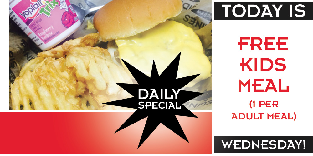 Today is 10oz uda angus reserve prime sirlion for $13.99. Includes a free kid's meal (per one adult meal)