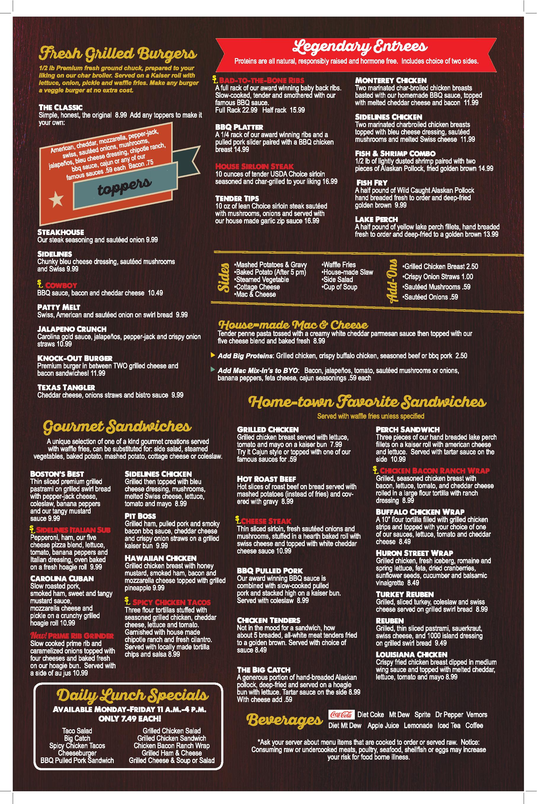 Sidelines Sports Eatery and Pub